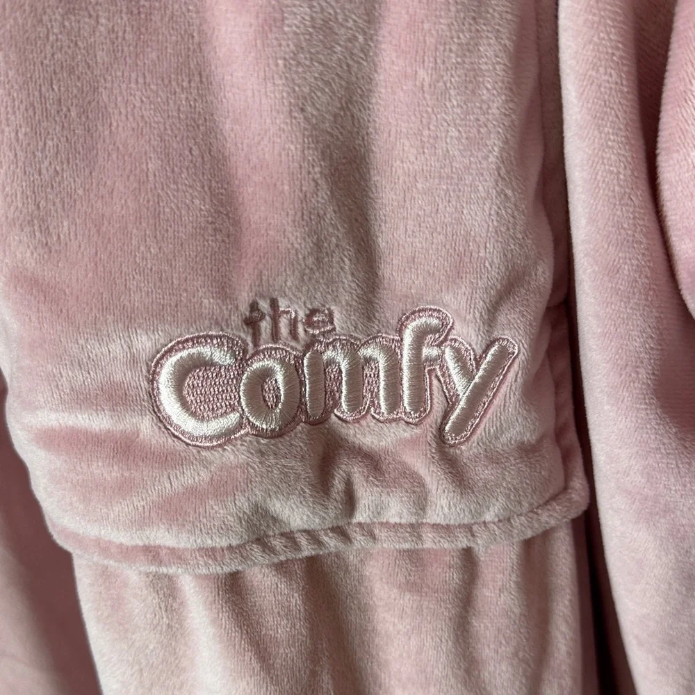 The Comfy Pink Sherpa Lined Wearable Blanket Hoodie Oversized Cozy One Size - Picture 3 of 9